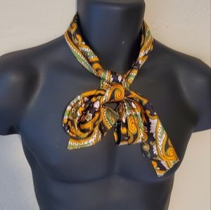 Vintage 60s paisley floppy bow Scarf